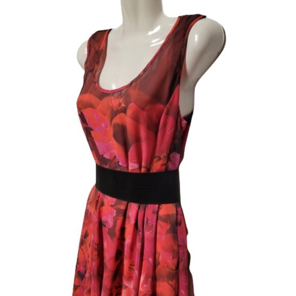 Floral Sleeveless Midi Multicolor Dress - Picture 4 of 16